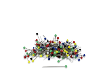 Glaskopfstecknadeln klein 30 x 0,6 mm, bunt, 20 g Dose 