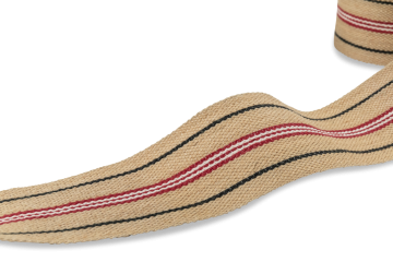 Möbelgurt Jute 70 mm – Polstergurt natur gestreift, extra stabil 
