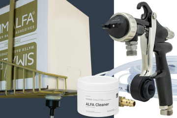 Simalfa® Freiflussanlage ALFA-tech one – komplettes Klebstoffsystem für Polsterei 
