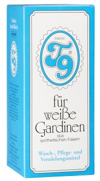 T9 Gardinenwaschmittel Pulver für weiße Gardinen - 400g (8 x 50g) 