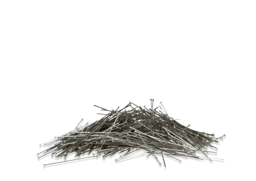 Hirschnadeln  Stahlstecknadeln 34 x 0,60 mm, silberfarben, 500 g Karton 