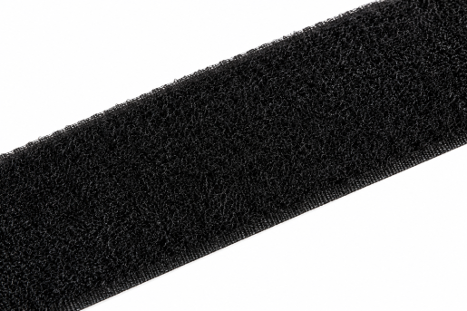 Flauschband zum Nähen | 25 m Rolle 20 mm - schwarz