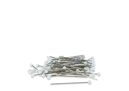 Schwesternnadeln Glaskopfstecknadeln 48 x 0,8 mm, weiß, 30 g Dose weiß