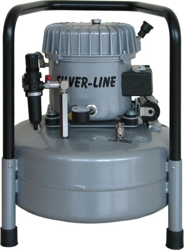 Silver-Line L-S50-25 flüsterleiser Kompressor ölgeschmiert 24 L 