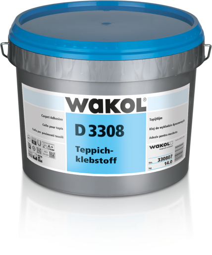 Wakol D 3308 Teppichklebstoff 12 kg – Profi-Dispersionsklebstoff für Textilbeläge 